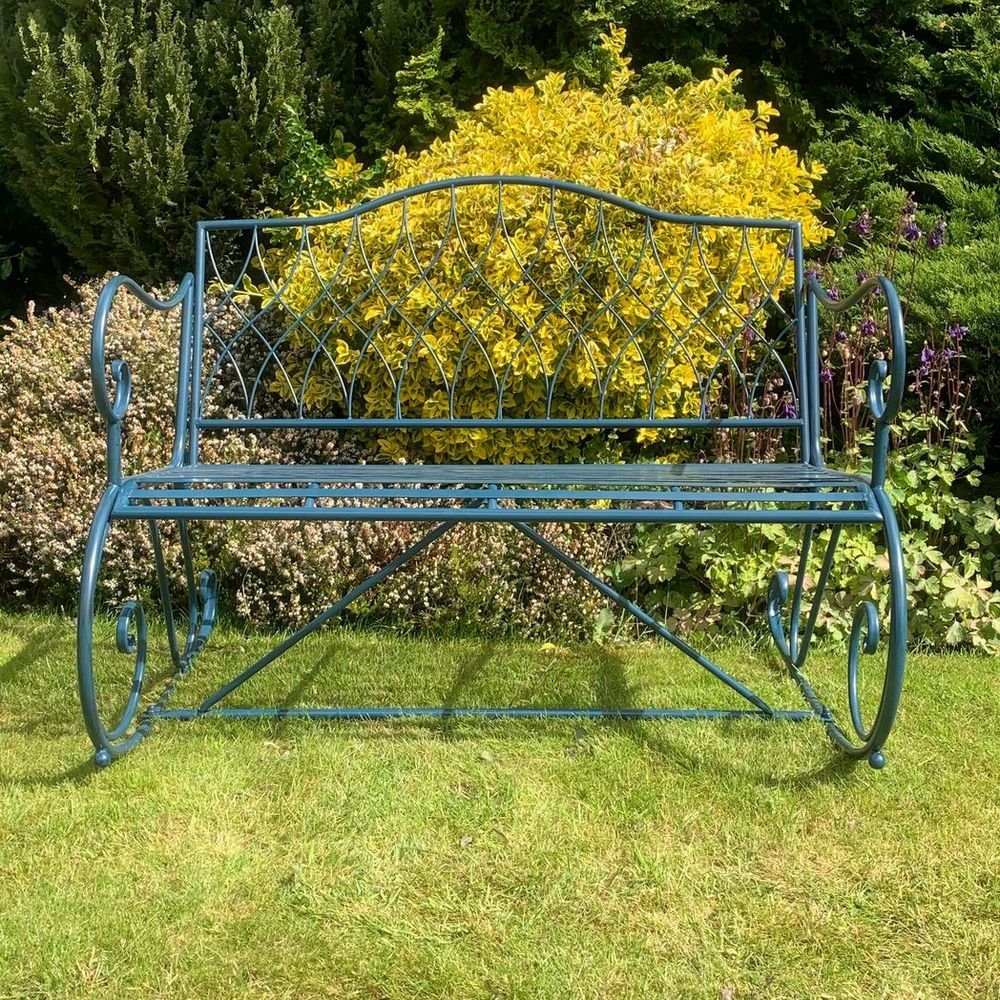 115CM BLUE 2 SEATER BENCH - SILVIONIX