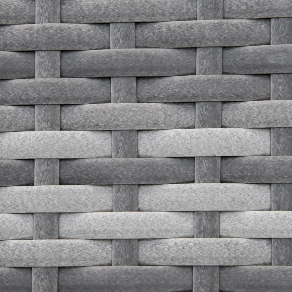 2 in 1 Rattan Folding Daybed Sofa Grey w/Cushion - SILVIONIX