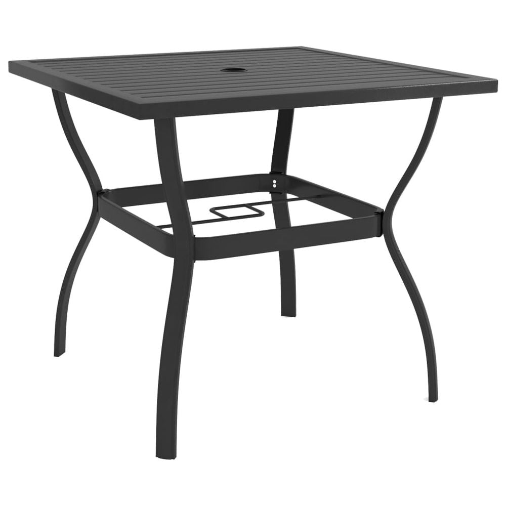 3 Piece Garden Dining Set Textilene and Steel - SILVIONIX