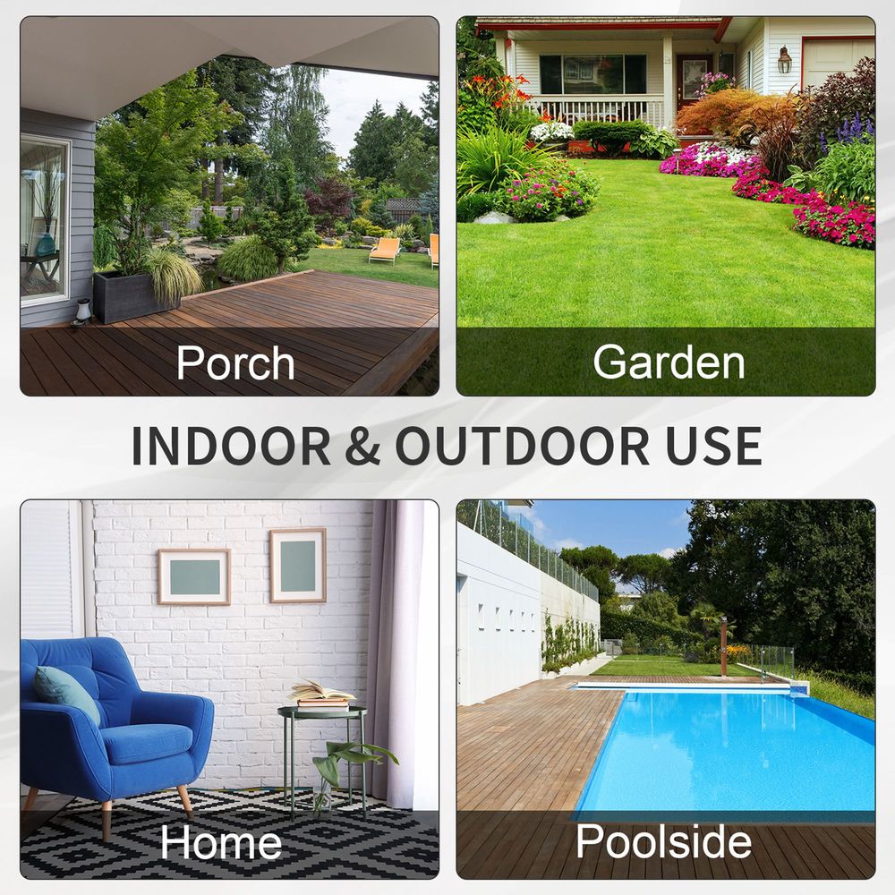 3 Seater Rattan Sofa Brown Wicker Weave Metal Frame Chair Outdoor Furniture - SILVIONIX