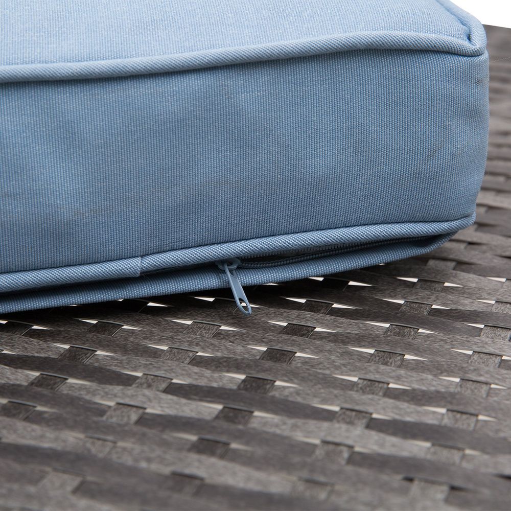 4 - Seater Outdoor Garden PE Rattan Furniture Set Blue - SILVIONIX