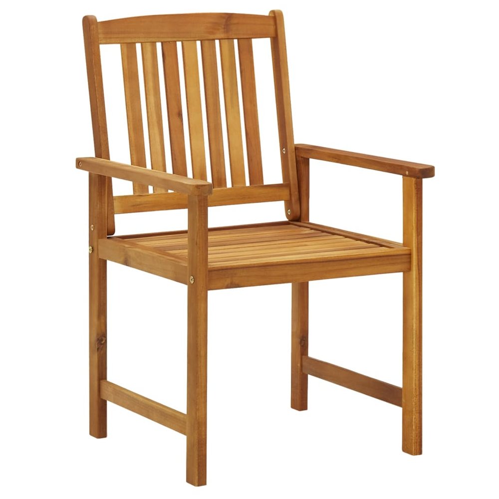 7 Piece Garden Dining Set Solid Wood Acacia - SILVIONIX