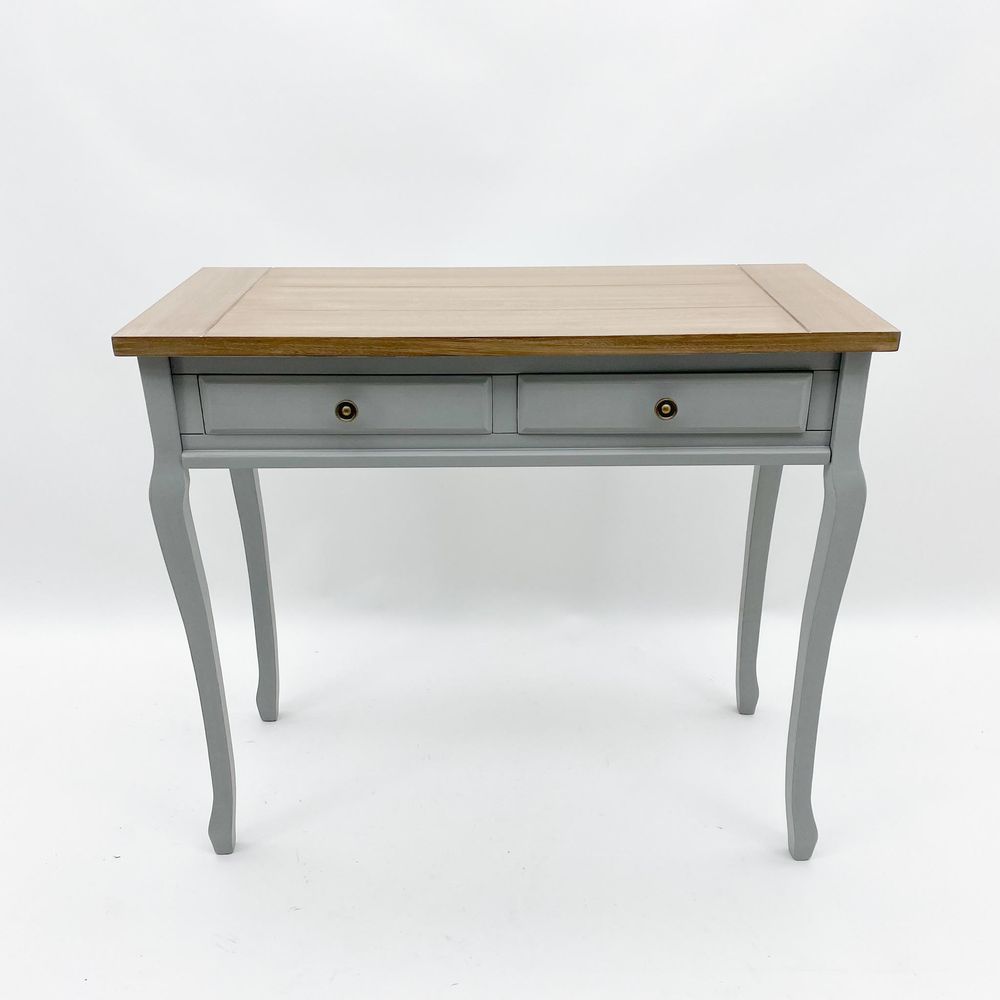 90CM WOODEN 2 DRAWER HALL TABLE - SILVIONIX