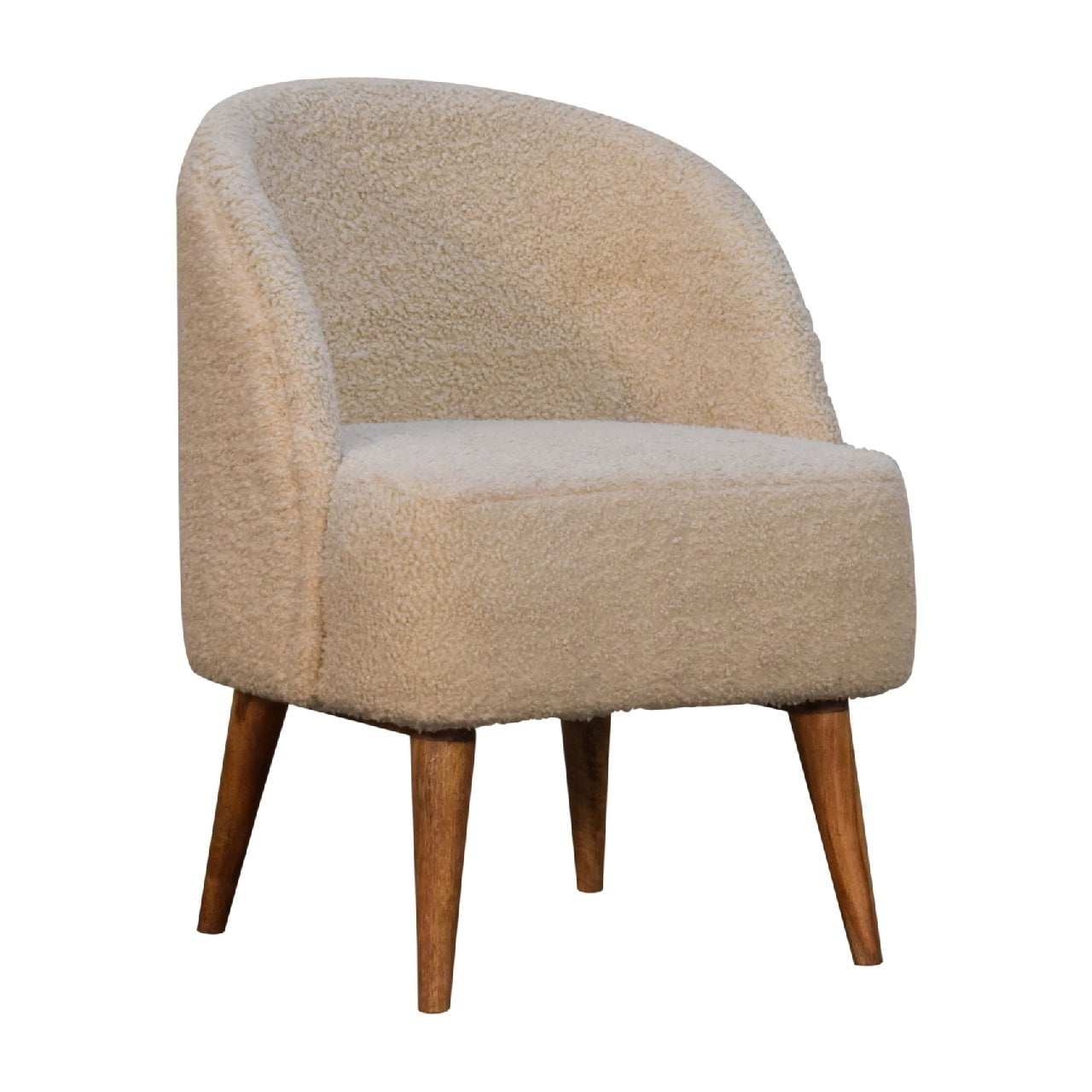 Bouclé Cream Tub Chair - SILVIONIX