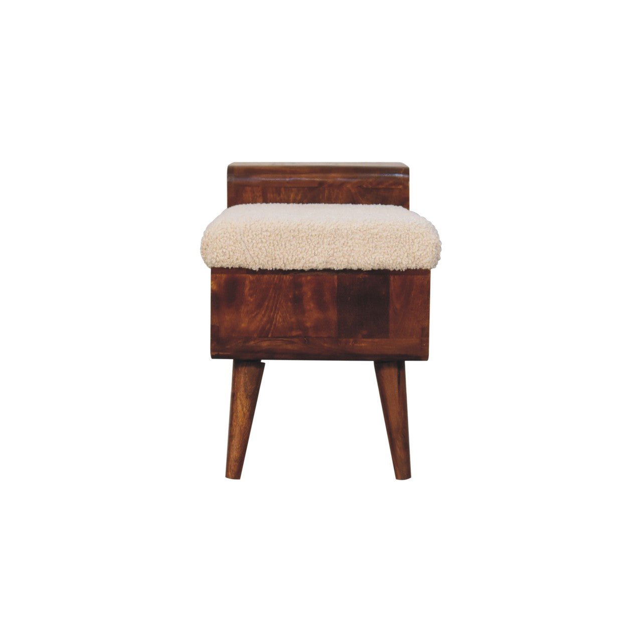 Boucle Carved Chestnut Telephone Table - SILVIONIX
