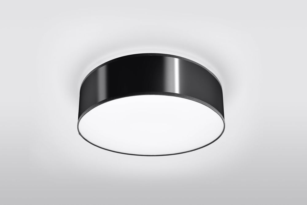 Ceiling Lamp ARENA 35 Black Round Shape Loft Design LED E27 - SILVIONIX