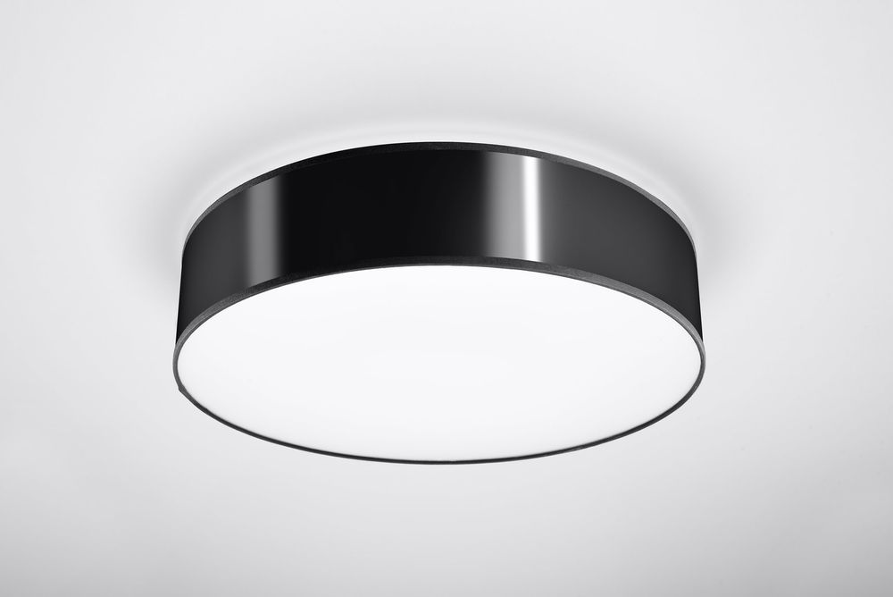 Ceiling Lamp ARENA 45 Black Round Shape Loft Design LED E27 - SILVIONIX