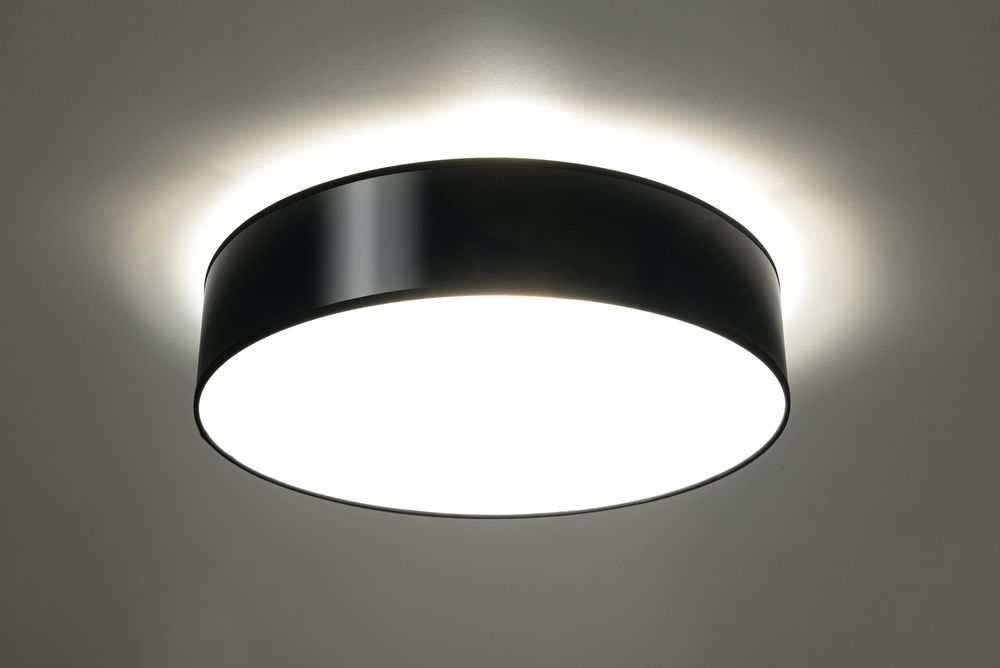 Ceiling Lamp ARENA 45 Black Round Shape Loft Design LED E27 - SILVIONIX