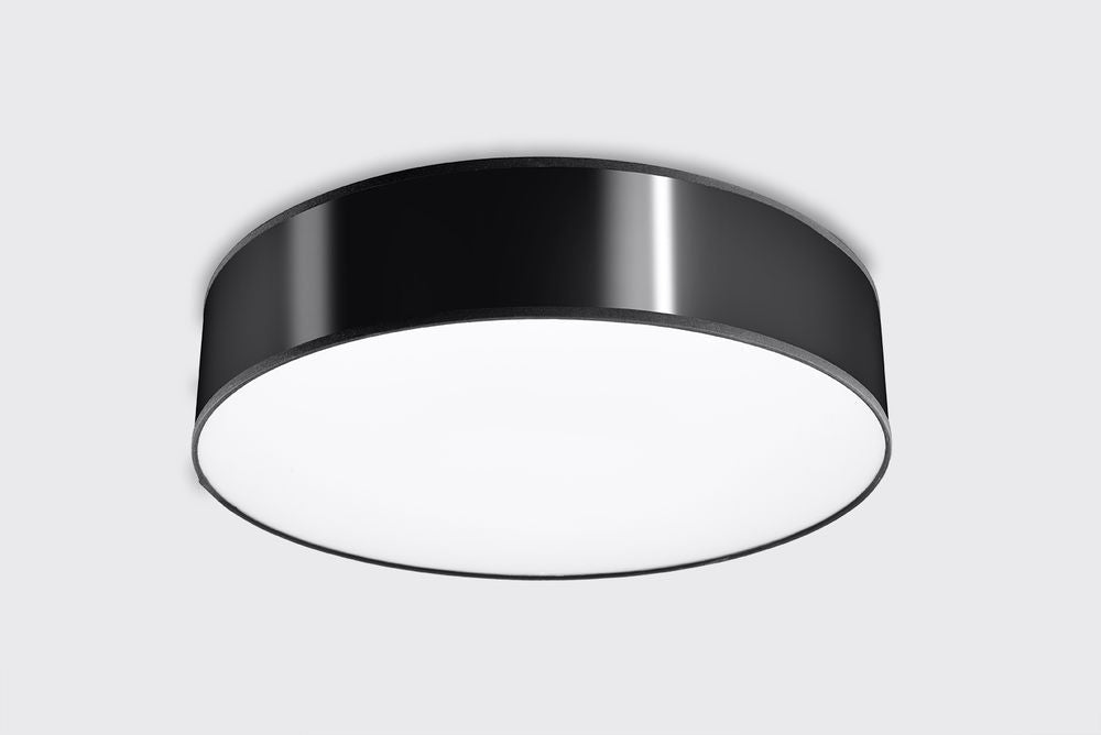 Ceiling Lamp ARENA 55 Black Round Shape Loft Design LED E27 - SILVIONIX