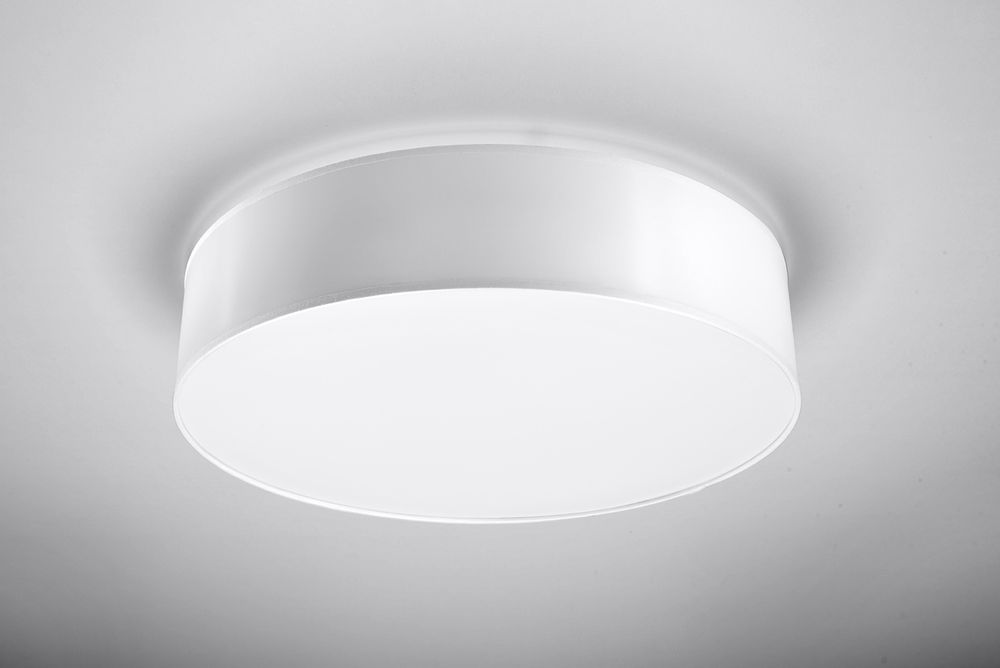 Ceiling Lamp ARENA 55 White Round Shape Loft Design LED E27 - SILVIONIX