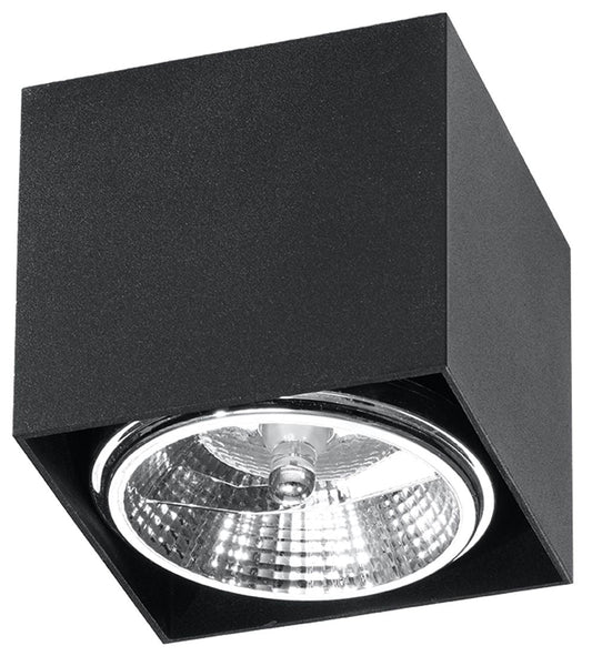Ceiling Lamp BLAKE Black Square Shape Modern Loft Design GU10 - SILVIONIX