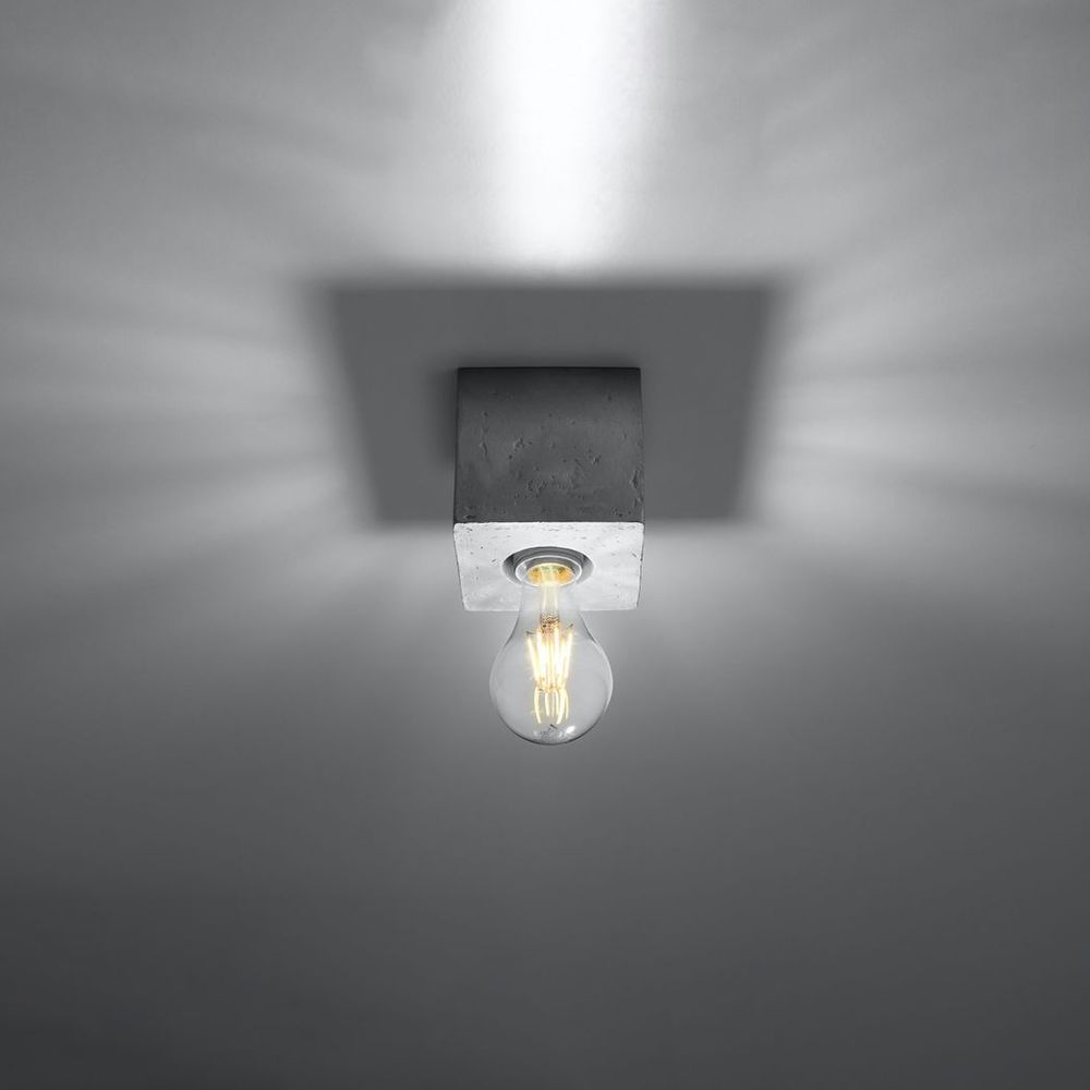 Ceiling lamp concrete Ariz industrial Design E27 - SILVIONIX
