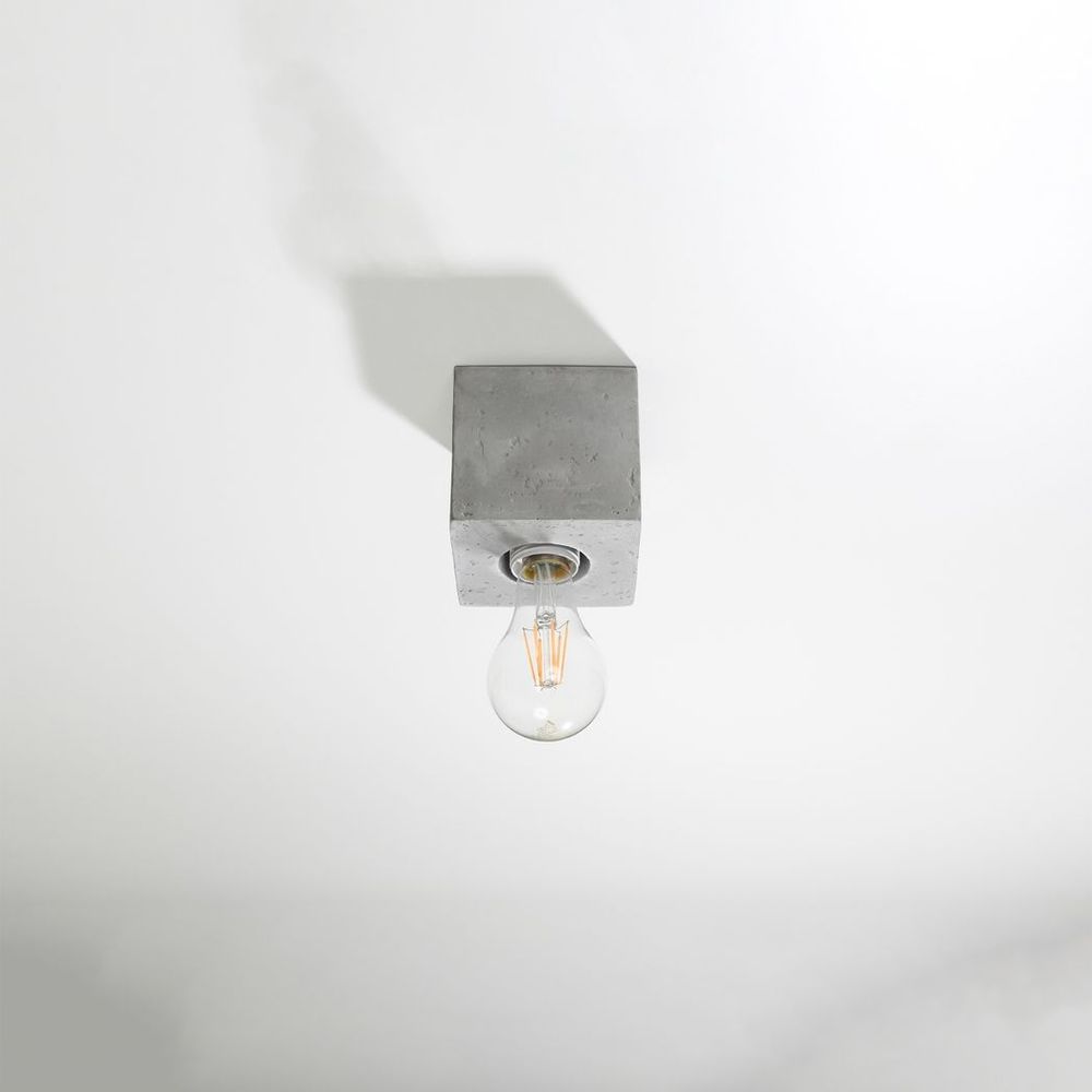 Ceiling lamp concrete Ariz industrial Design E27 - SILVIONIX