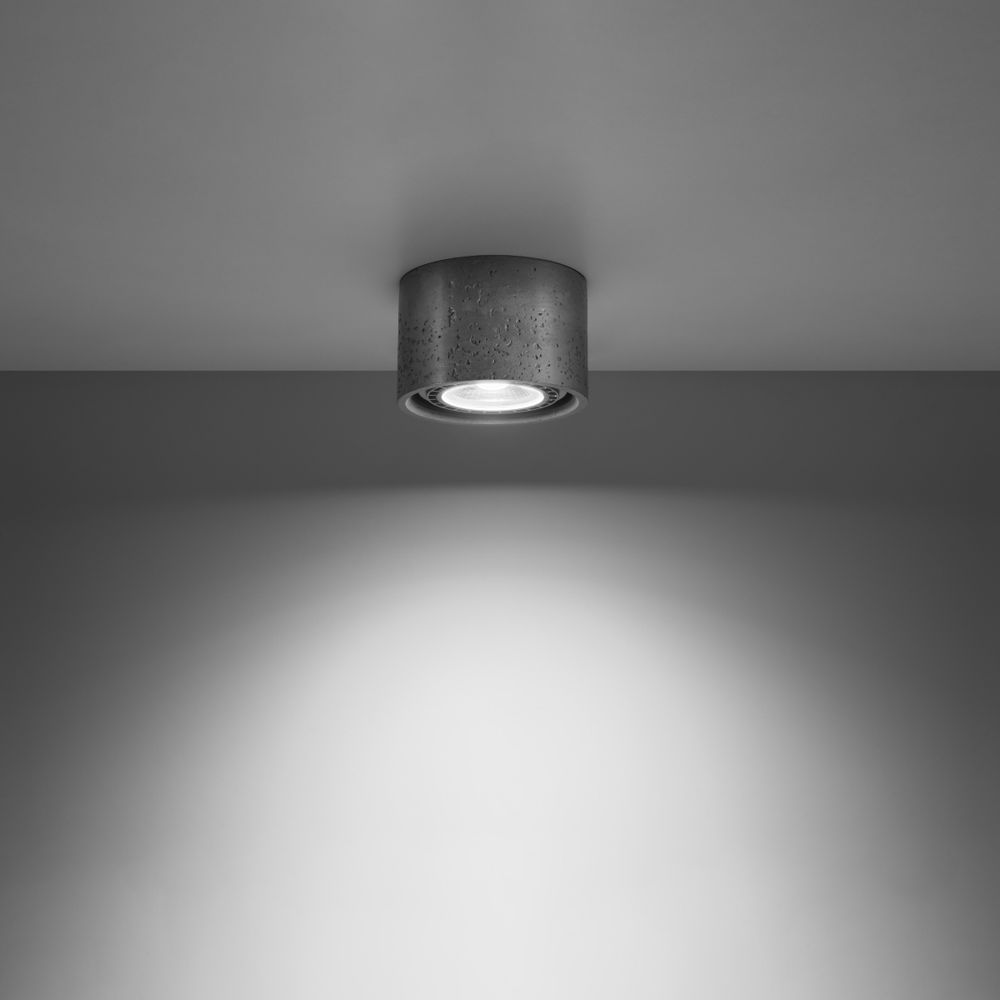 Ceiling lamp concrete Basic industrial Design GU10 - SILVIONIX