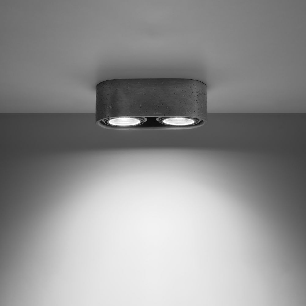 Ceiling lamp concrete Basic industrial Design GU10 - SILVIONIX