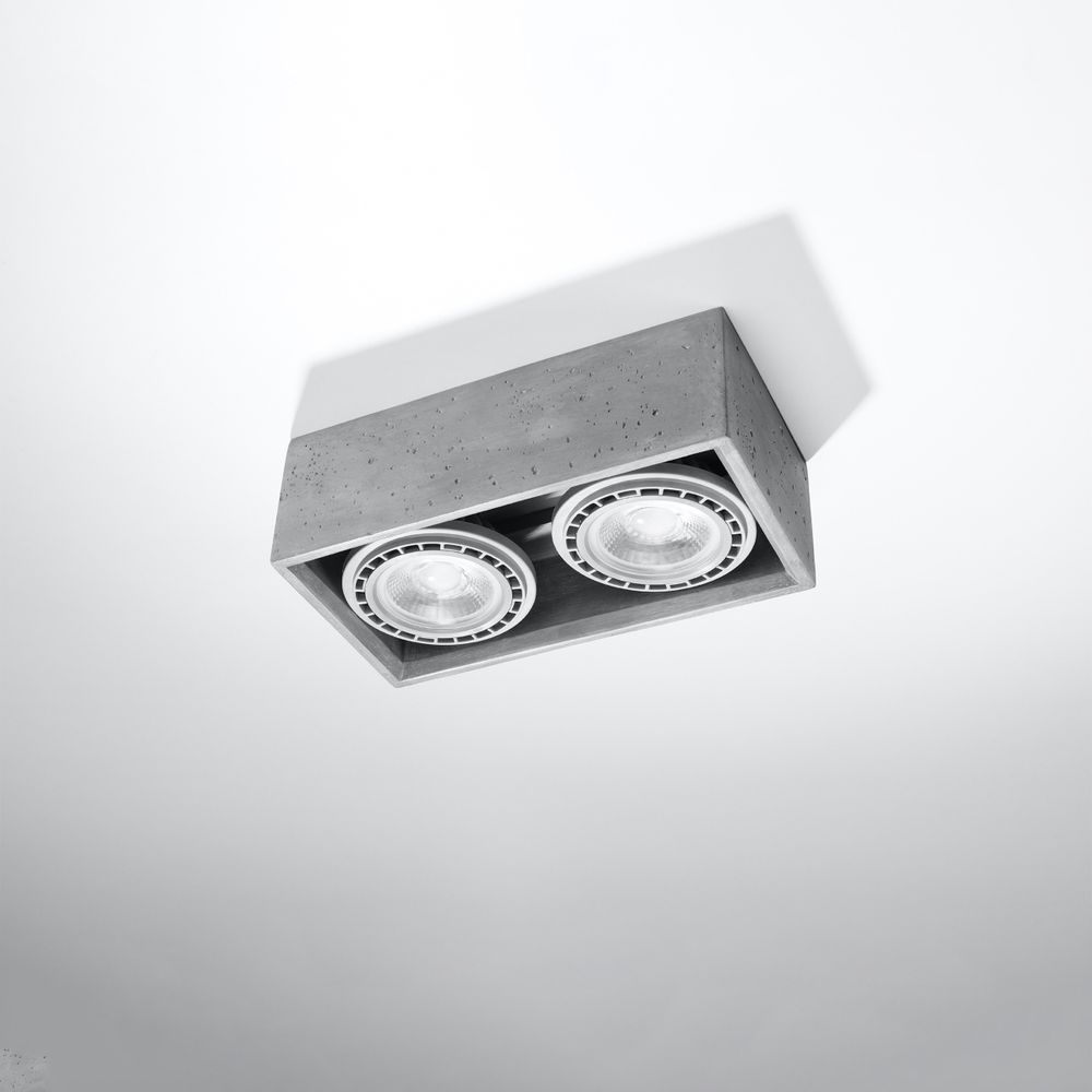 Ceiling lamp concrete Quatro industrial Design GU10 - SILVIONIX