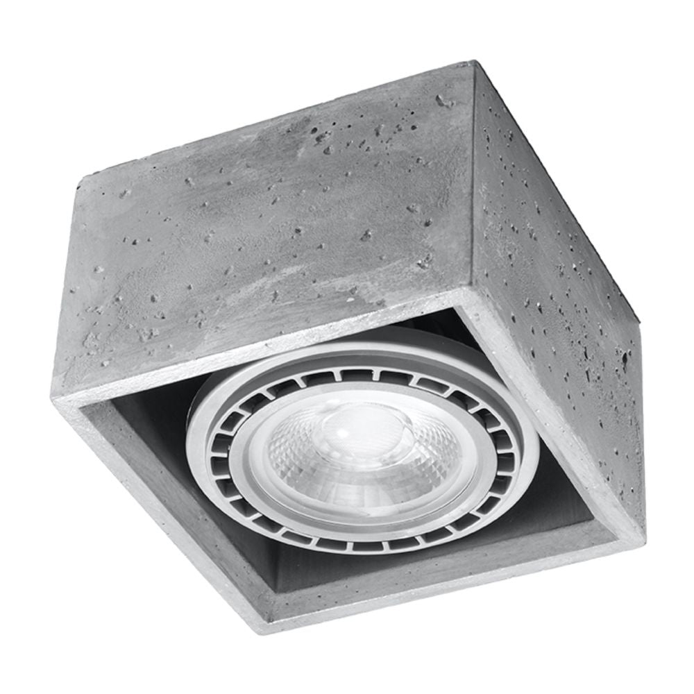 Ceiling lamp concrete Quatro industrial Design GU10 - SILVIONIX