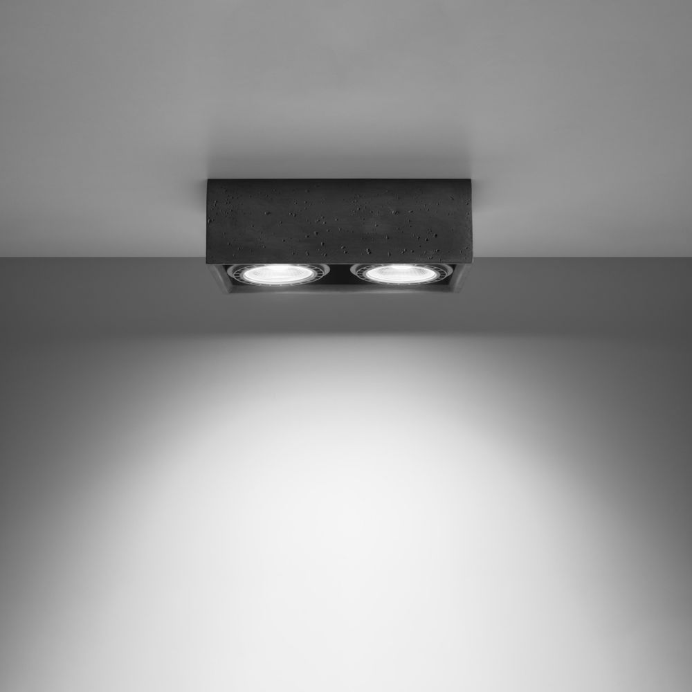 Ceiling lamp concrete Quatro industrial Design GU10 - SILVIONIX