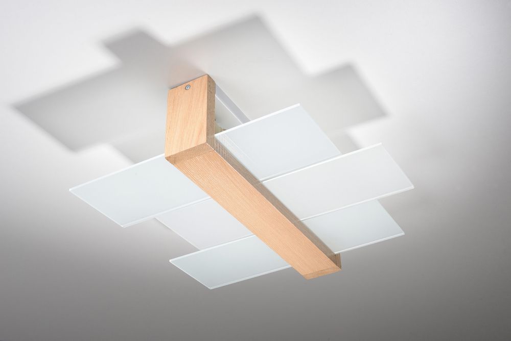 Ceiling Lamp FENIKS 2 Natural Wood Modern Loft Design LED E27 - SILVIONIX