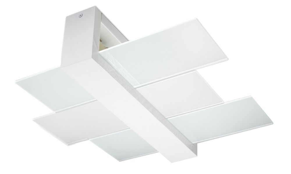 Ceiling Lamp FENIKS 2 White Wood/Glass Modern Lamp Loft Design E27 - SILVIONIX