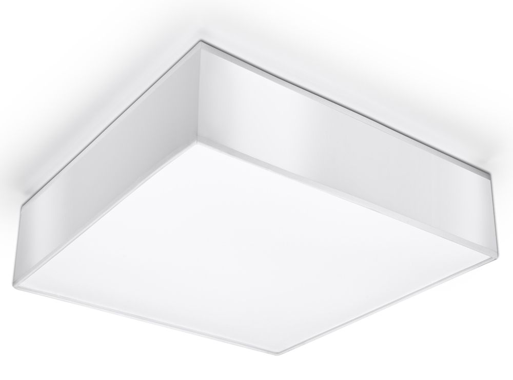 Ceiling Lamp HORUS 35 White Square Shape Loft Design LED E27 - SILVIONIX