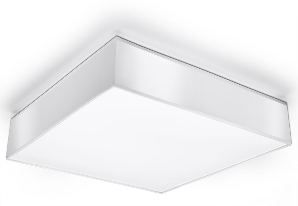 Ceiling Lamp HORUS 45 White Square Shape Loft Design LED E27 - SILVIONIX