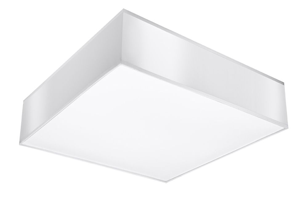 Ceiling Lamp HORUS 45 White Square Shape Loft Design LED E27 - SILVIONIX