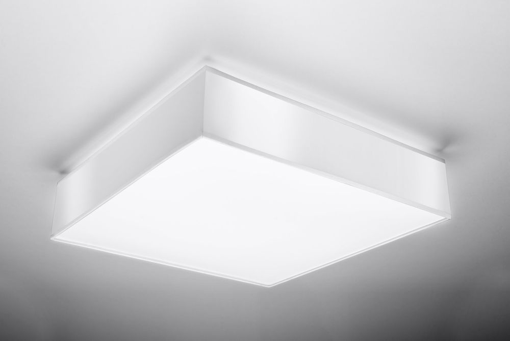 Ceiling Lamp HORUS 45 White Square Shape Loft Design LED E27 - SILVIONIX