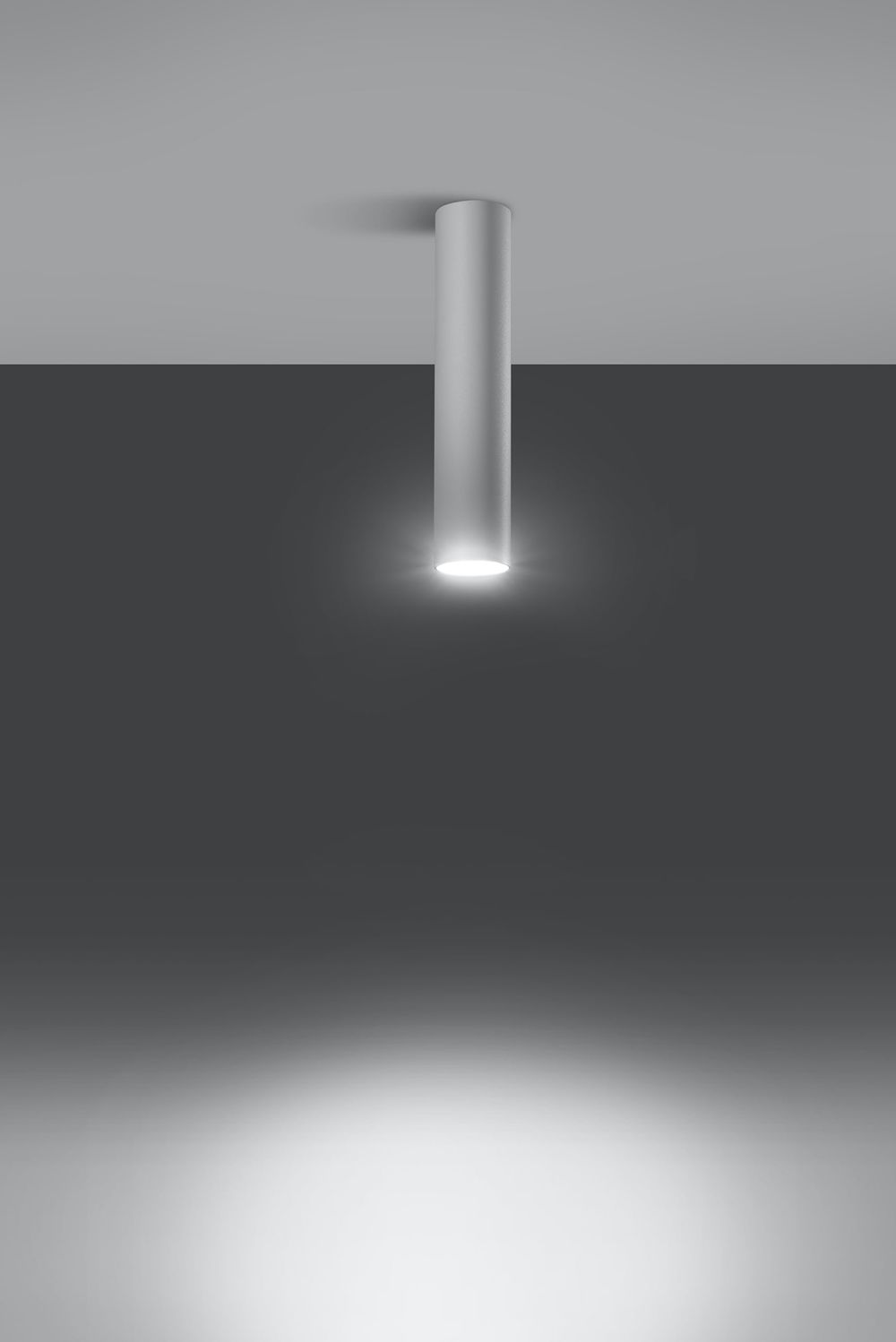 Ceiling lamp LAGOS Round Tube Shape Modern Loft Design LED GU10 - SILVIONIX