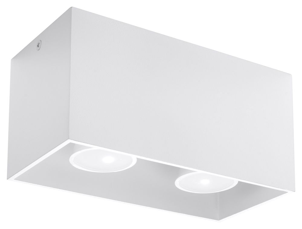Ceiling Lamp QUAD White Square Shape Modern Loft Design LED GU10 - SILVIONIX