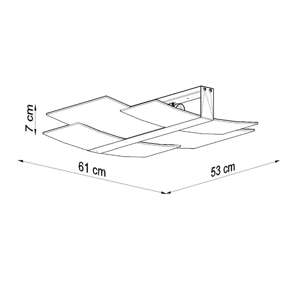 Ceiling lamp steel, glass Celia modern Design E27 - SILVIONIX
