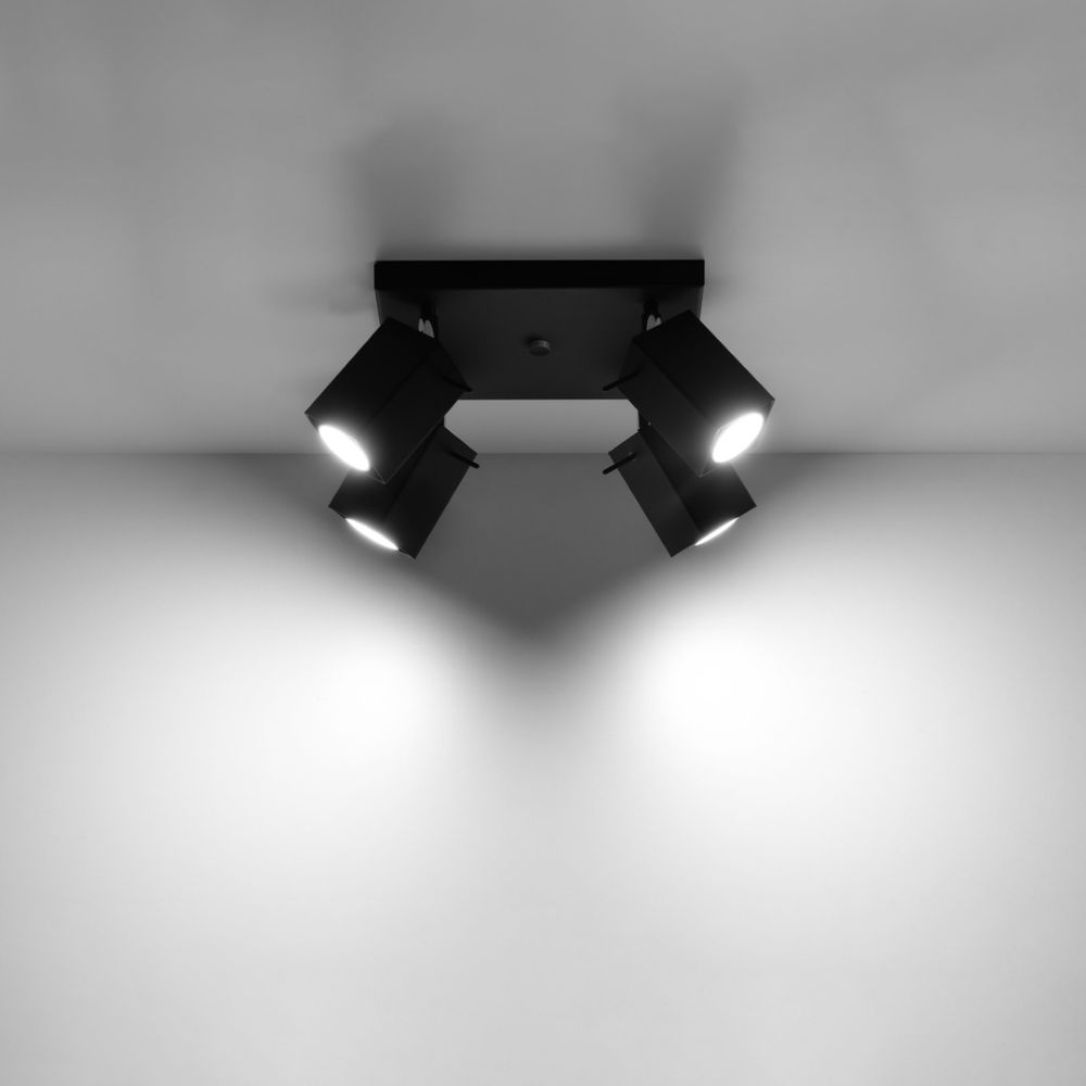 Ceiling lamp steel Merida modern Design GU10 - SILVIONIX