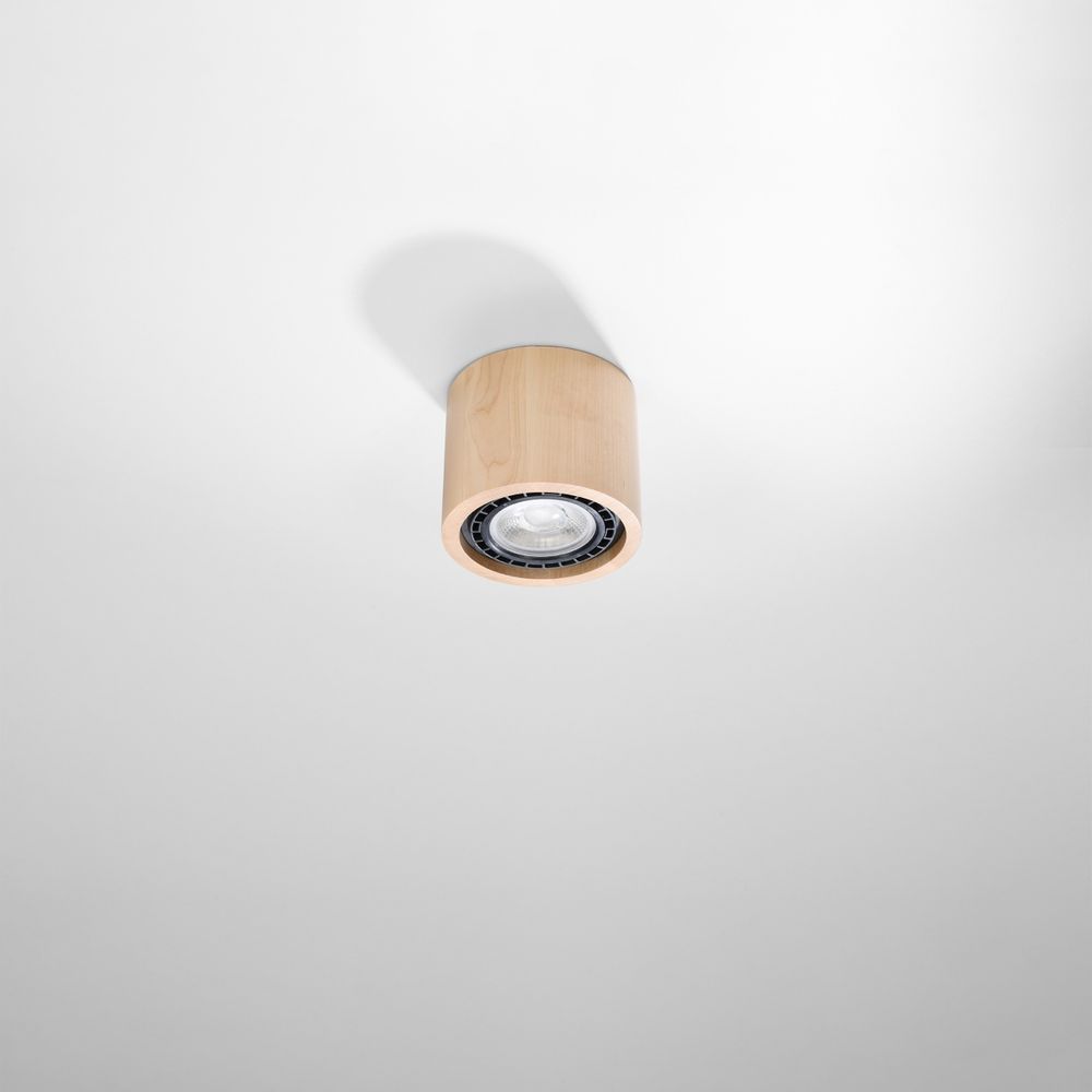 Ceiling lamp wood Basic Scandinavian Design GU10 - SILVIONIX