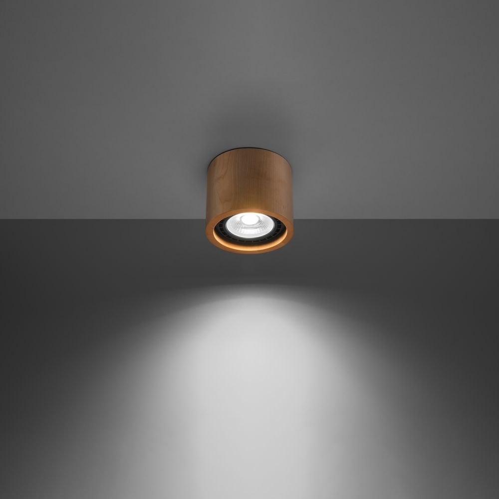 Ceiling lamp wood Basic Scandinavian Design GU10 - SILVIONIX