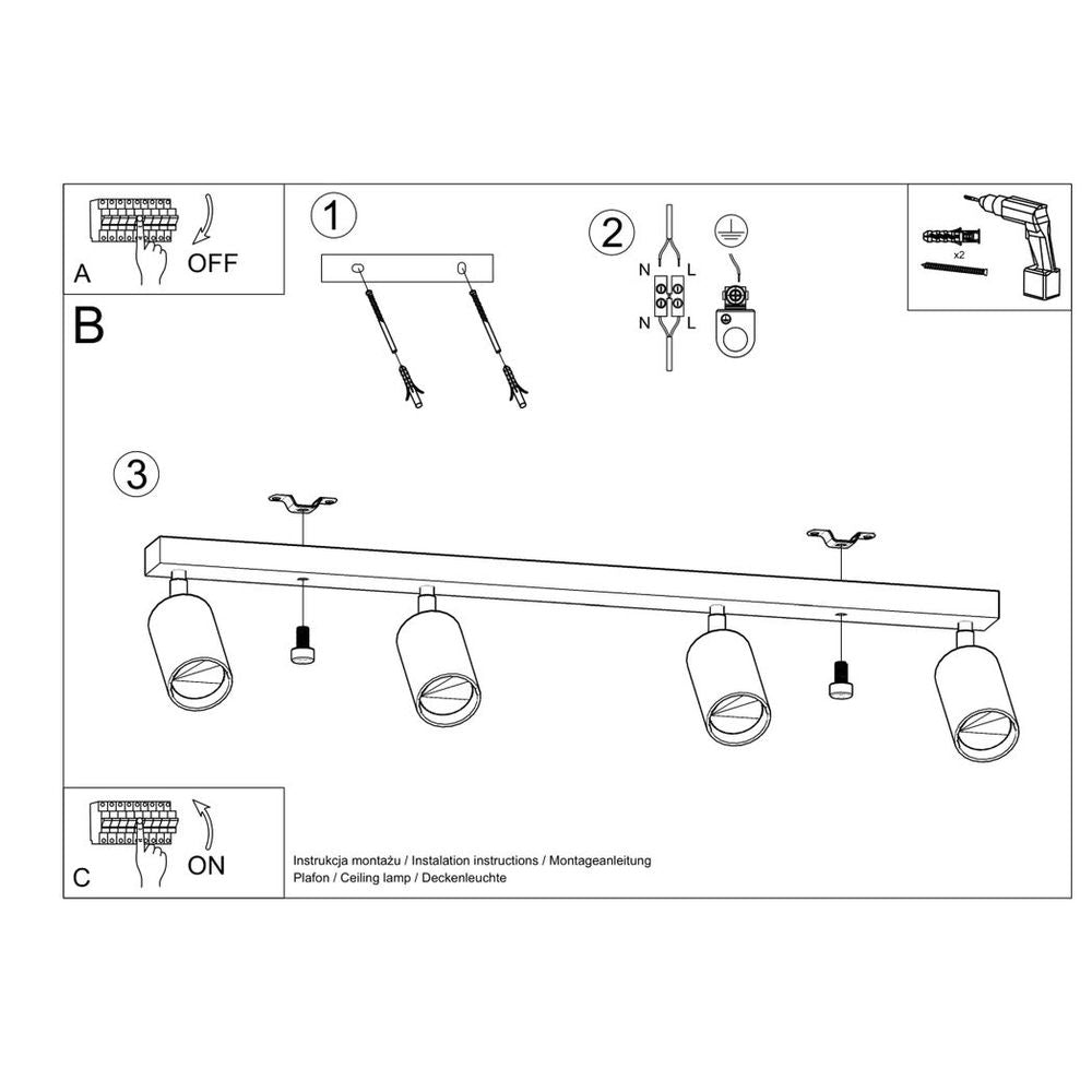 Ceiling lamp wood Berg Scandinavian Design GU10 - SILVIONIX