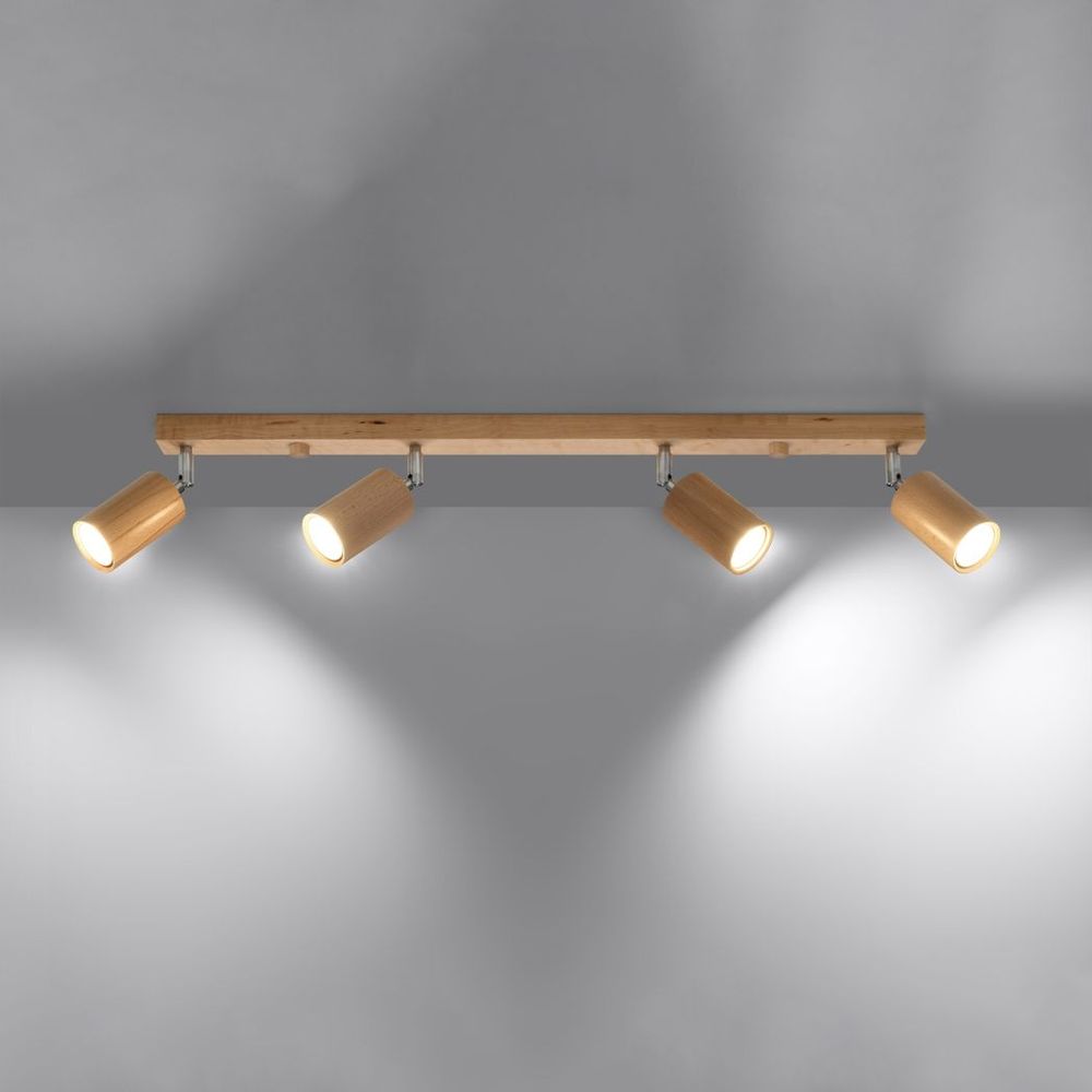 Ceiling lamp wood Berg Scandinavian Design GU10 - SILVIONIX