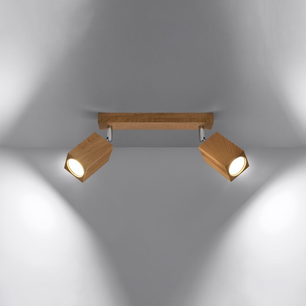 Ceiling lamp wood Keke Scandinavian Design GU10 - SILVIONIX