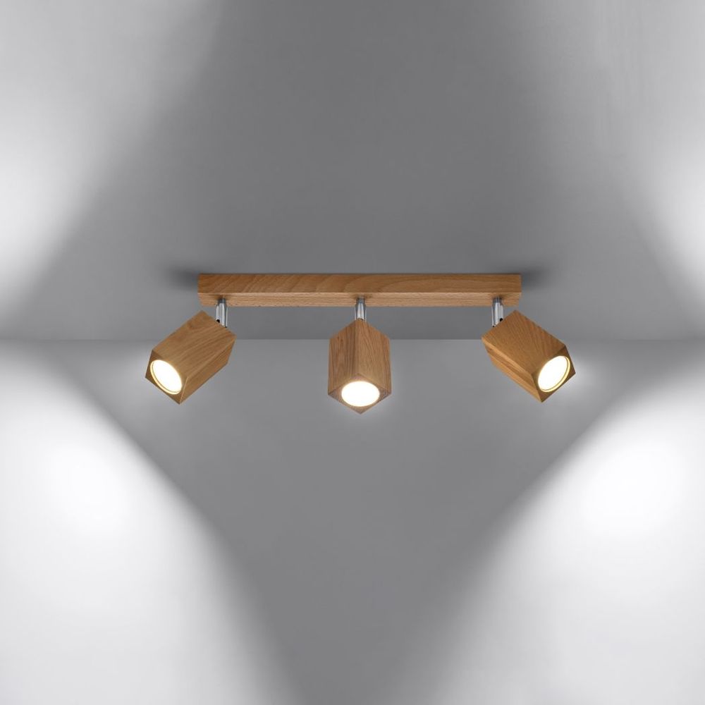 Ceiling lamp wood Keke Scandinavian Design GU10 - SILVIONIX