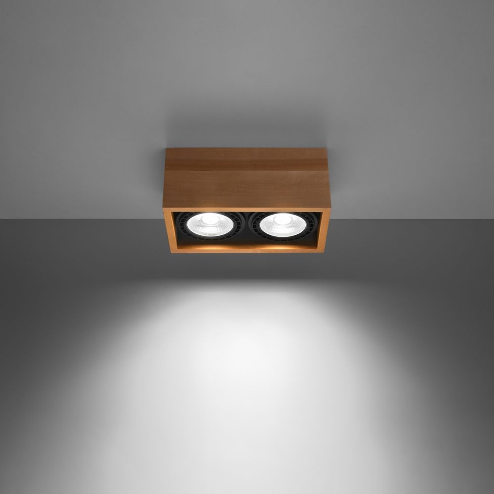 Ceiling lamp wood Quatro Scandinavian Design GU10 - SILVIONIX