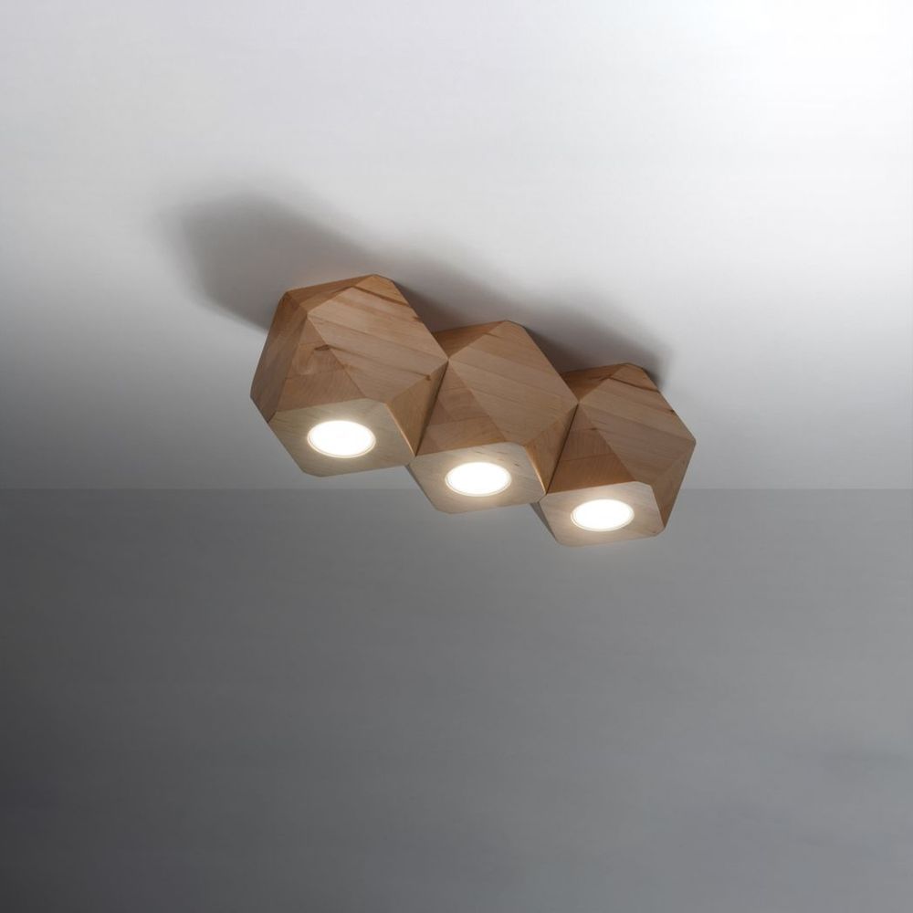 Ceiling lamp wood Woody Scandinavian Design GU10 - SILVIONIX