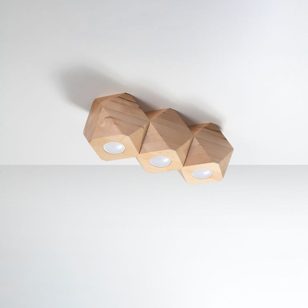 Ceiling lamp wood Woody Scandinavian Design GU10 - SILVIONIX