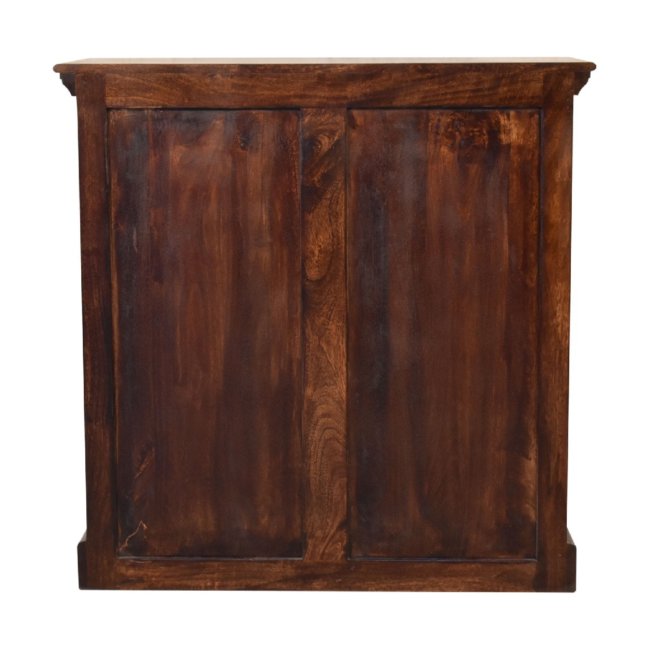 Light Walnut Cabinet with Glazed Doors - SILVIONIX