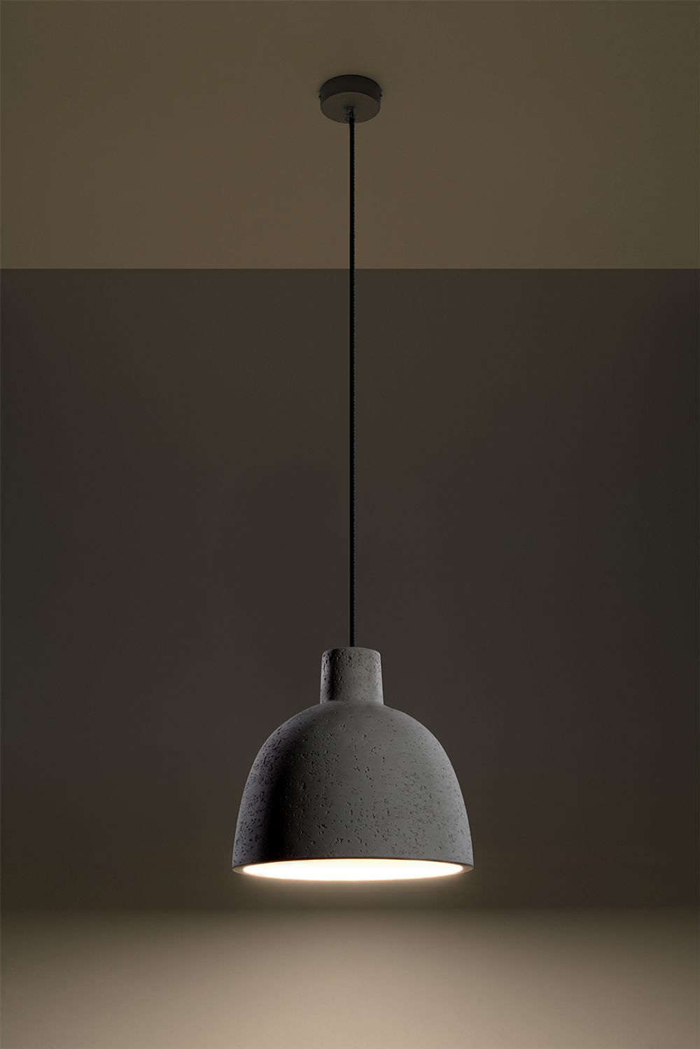 Modern Pendant lamp Damaso Concrete White Loft Design LED E27 - SILVIONIX