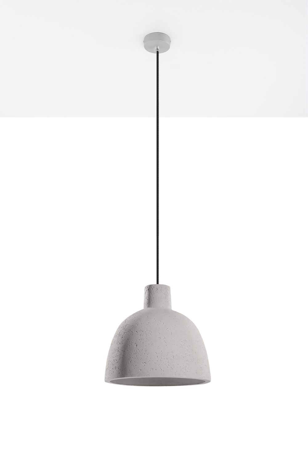 Modern Pendant lamp Damaso Concrete White Loft Design LED E27 - SILVIONIX