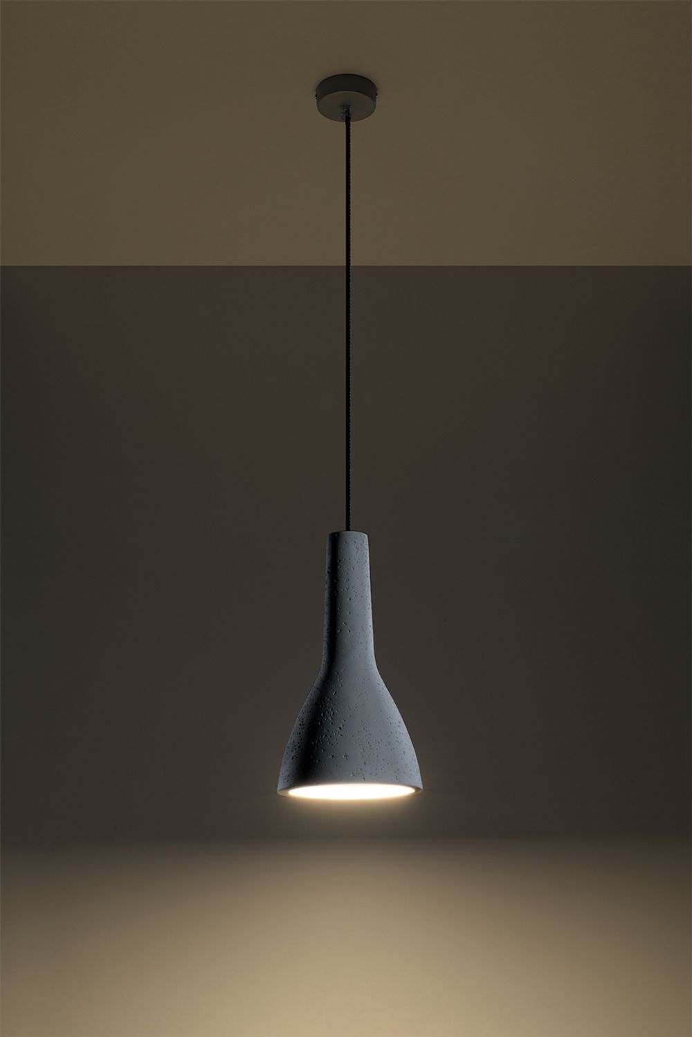 Modern Pendant lamp EMPOLI Concrete White Loft Design LED E27 - SILVIONIX