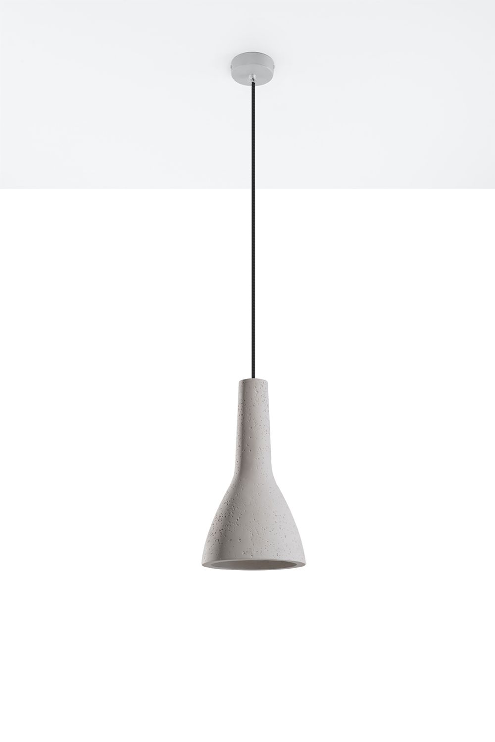 Modern Pendant lamp EMPOLI Concrete White Loft Design LED E27 - SILVIONIX