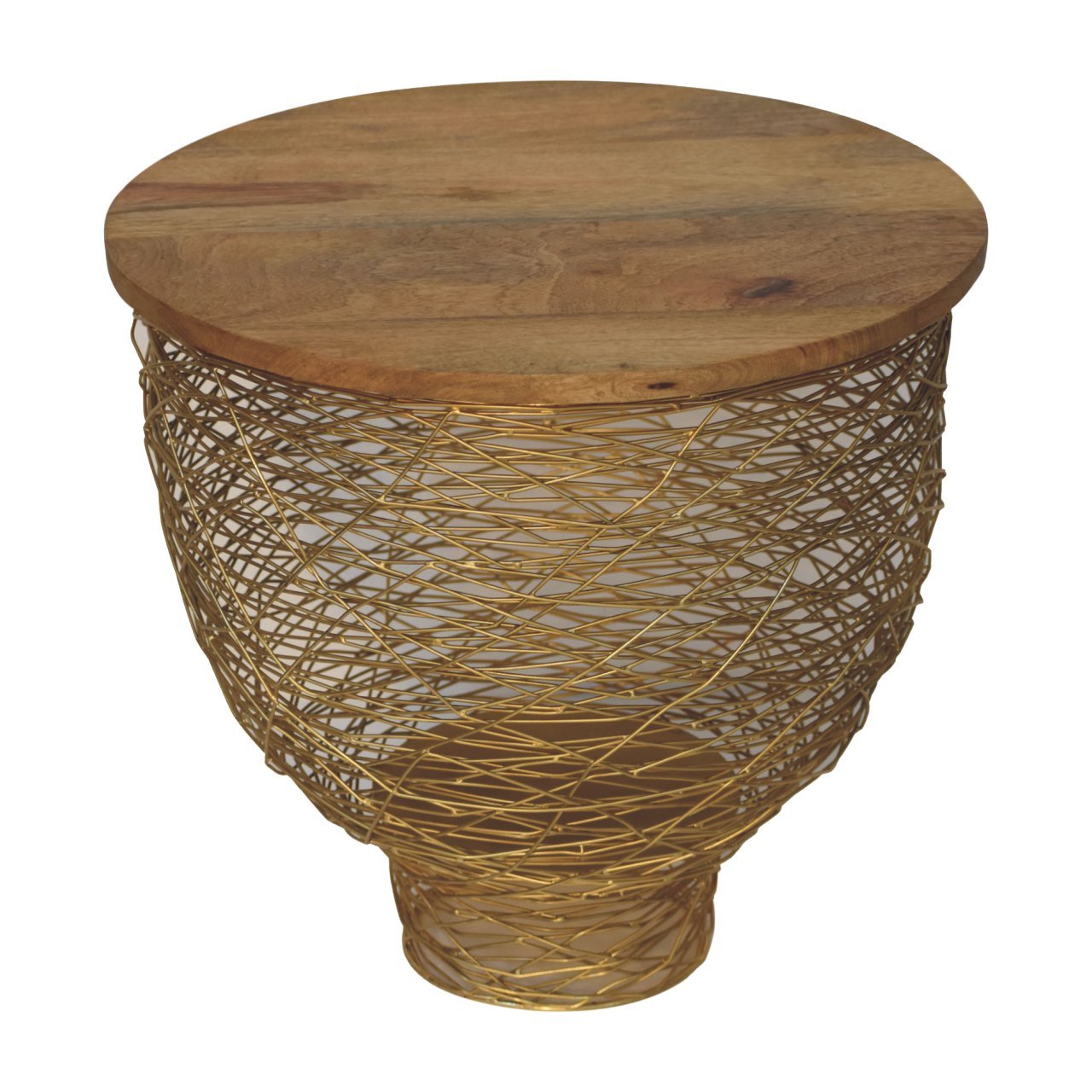 Netted Metal Side Table - SILVIONIX