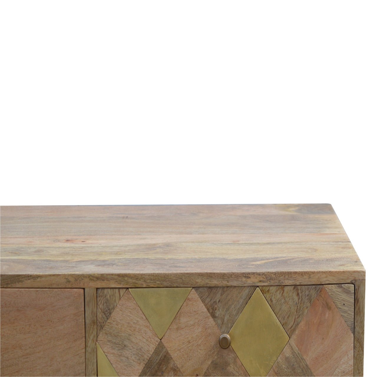 Oak - ish Gold Inlay Coffee Table - SILVIONIX