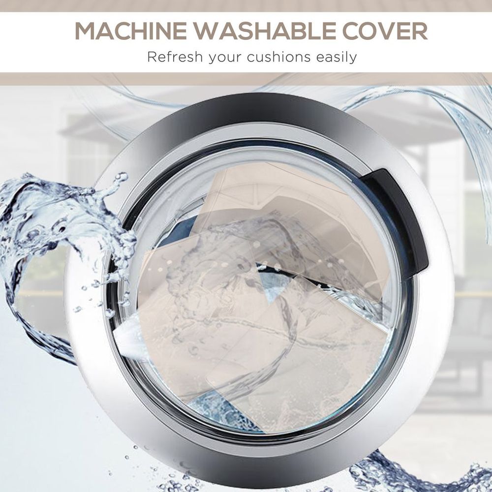 Outsunny Replacement Cushions for Outdoor Furniture Garden Seat Cushion Pad - SILVIONIX