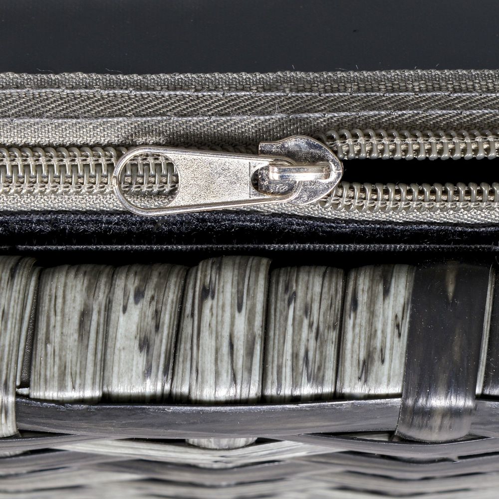 PE Rattan Bench Patio Wicker Storage Basket Seat Furniture w/ Cushion - SILVIONIX